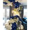 Navy Blue Balloon Garland Double Stuffed Pearl White Royal Blue Balloon Night Blue Gold Balloon arch Kit for Birthday Party Baby Shower Wedding Halloween Bridal Shower Decoration